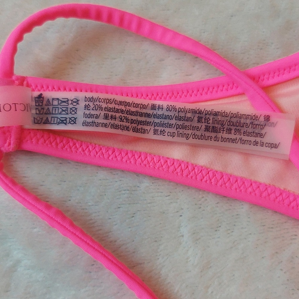 Victoria's Secret Hot Pink Bikini Top - Picture 7 of 7